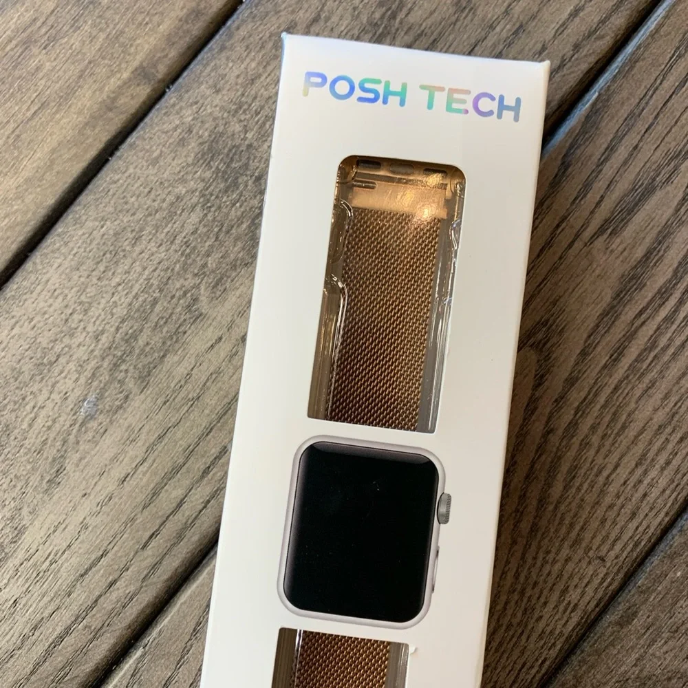 Posh Tech Stainless Steel Mesh Replacement Band for Apple Watch - Rose Gold